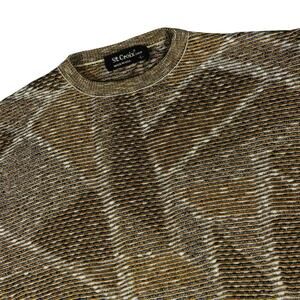 St Croix Shop Vintage 3D Geometric 90s Y2K Tenured Sweater Made In USA Large